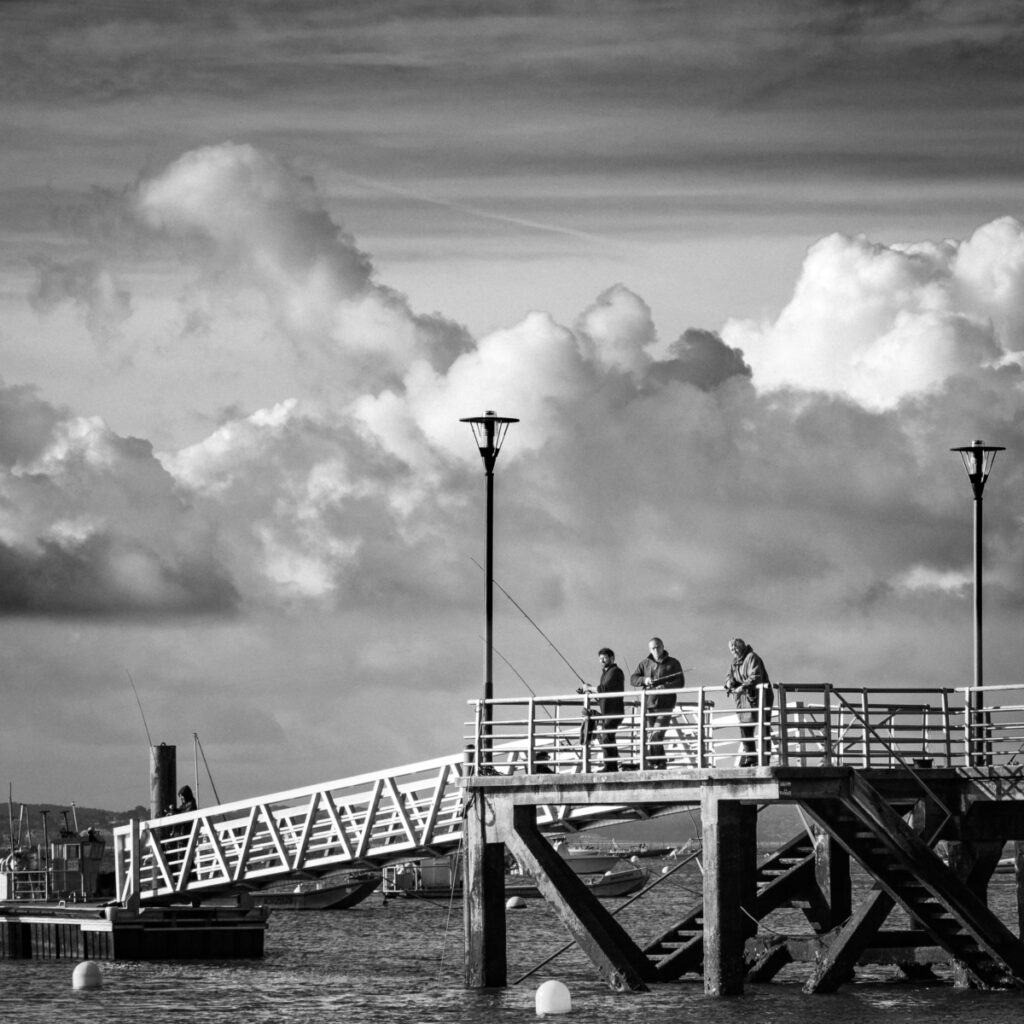 Bassin d'Arcachon : Jetée de Grand Piquey, jour de pêche