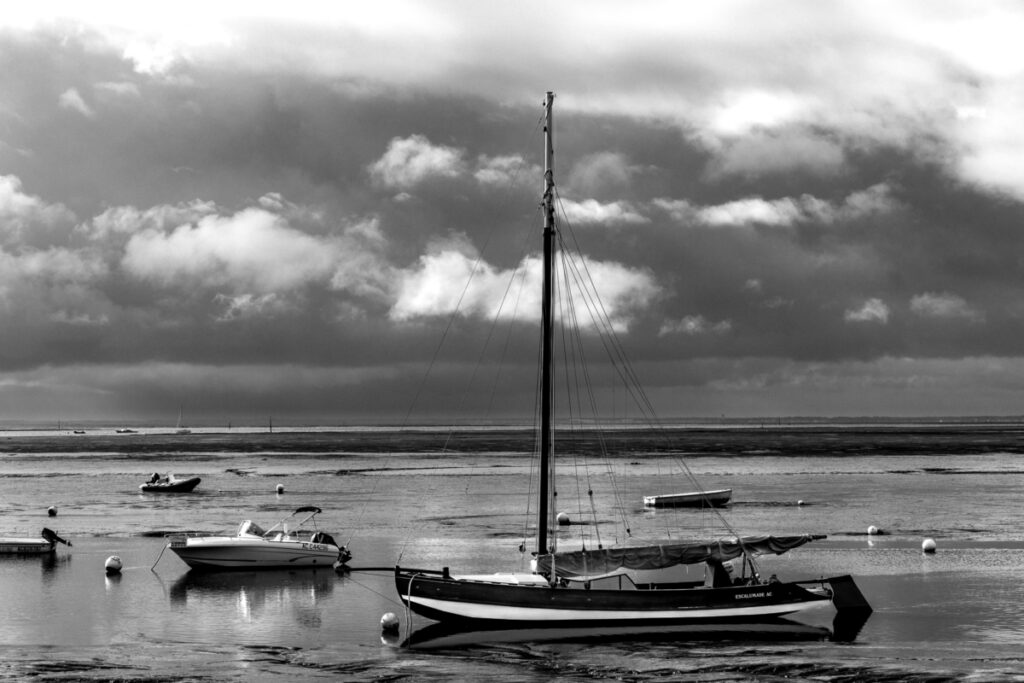 Bassin d'Arcachon, Bateau, Bac à voiles à Claouey