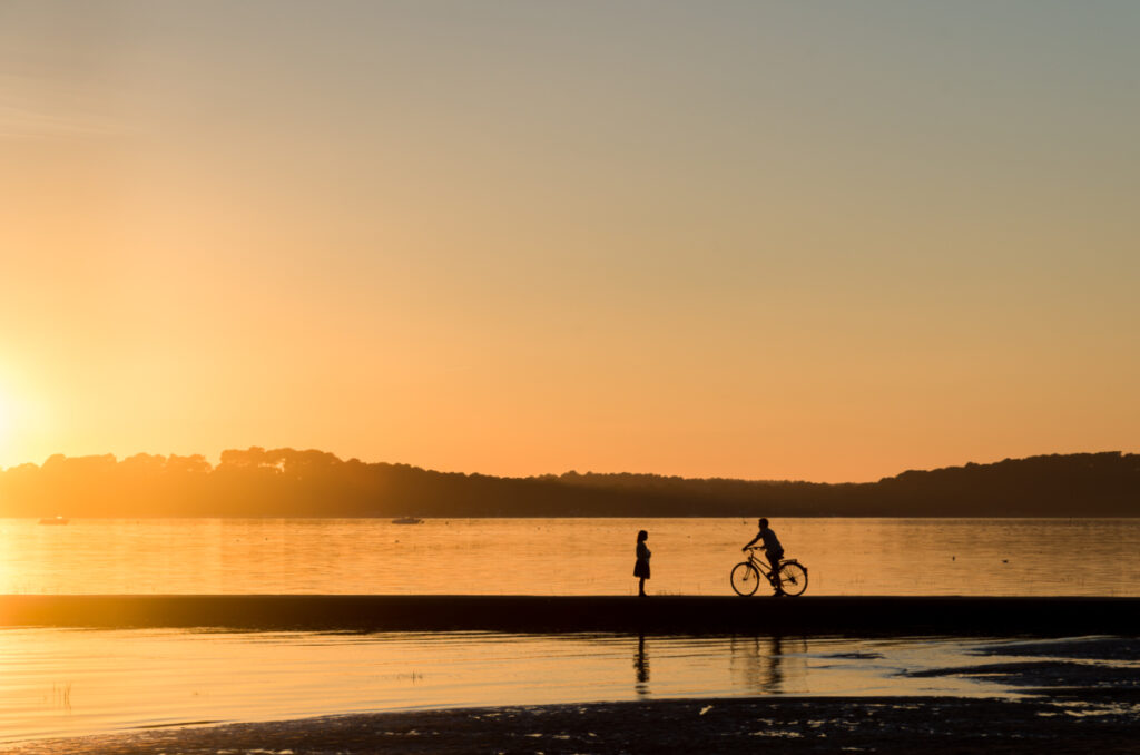 Bassin d'Arcachon : Jetée d'Arès au couchant